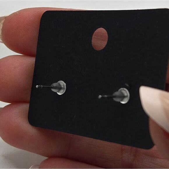 "5/$25" Mismatched Pink/Blue Crystal Bling Stud Earrings - Picture 2 of 9